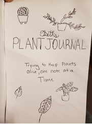 Bethany's hand drawn plant journal cover