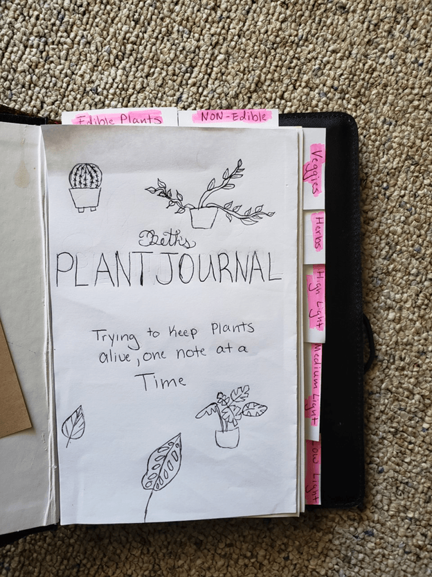 Beth's Plant Journal Tabs
